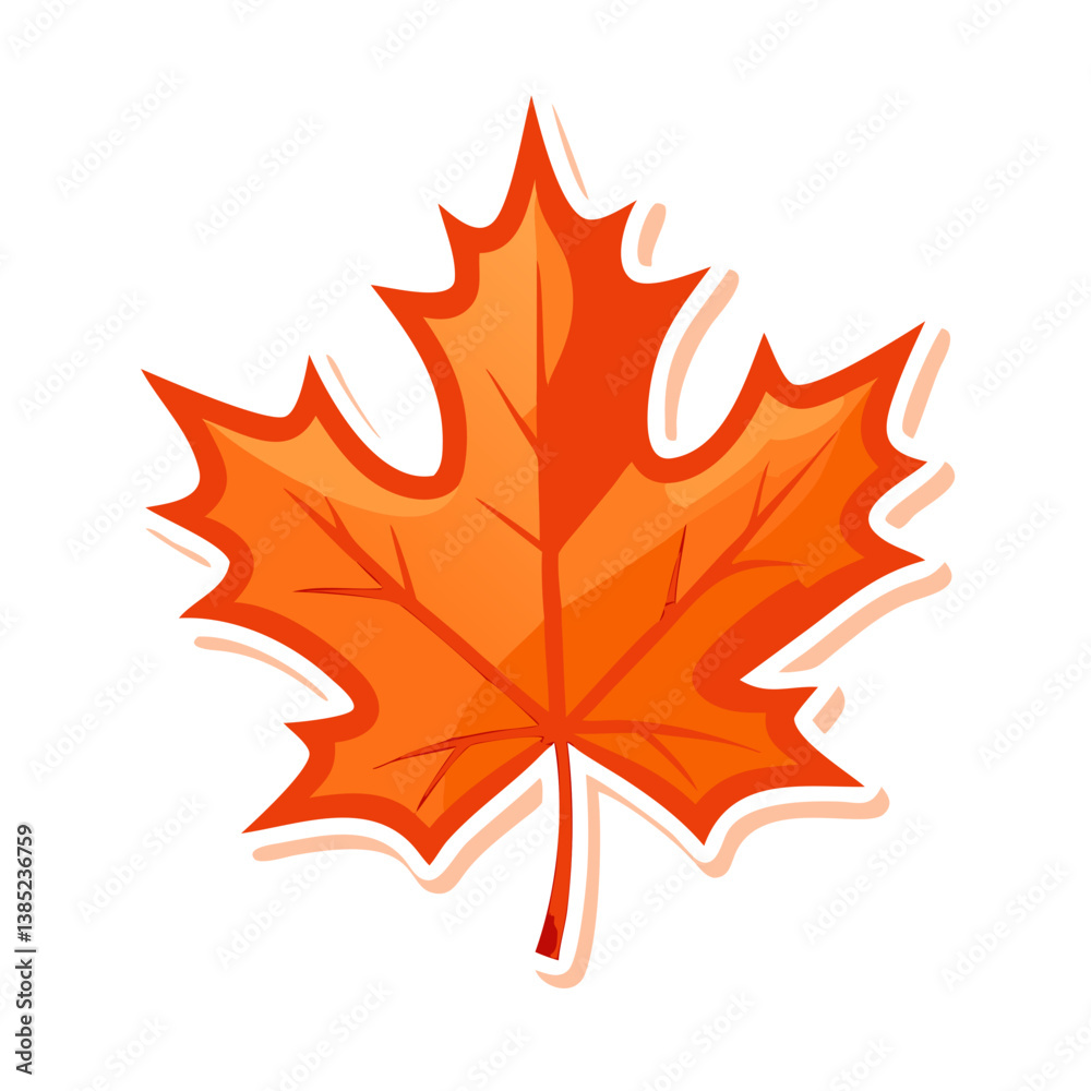 autumn maple leaf, vector illustration autumn maple leaf, vector illustration