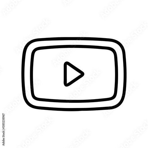 youtube icon flat vector
