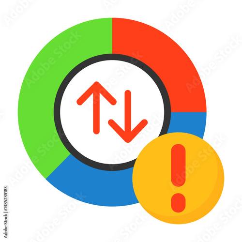 Data usage Flat Style Icon