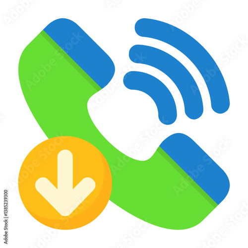 Incoming call Flat Style Icon