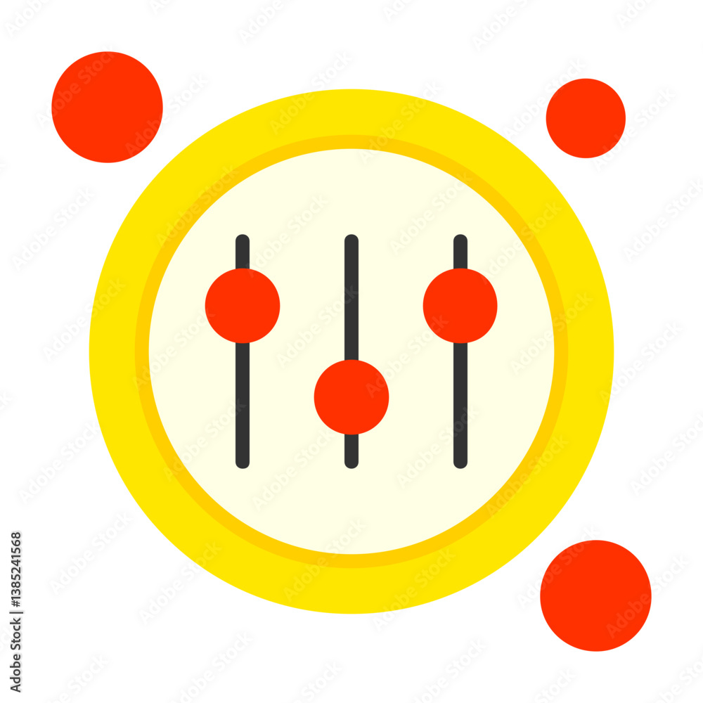 Control Button Flat Style Icon Control Button Flat Style Icon