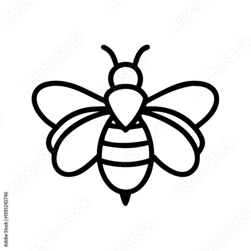 honey-bee flat vector