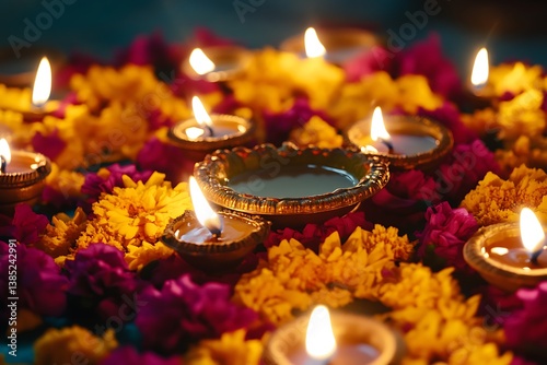 A Diwali Feast with Traditional Sweets and Festive Treats photo