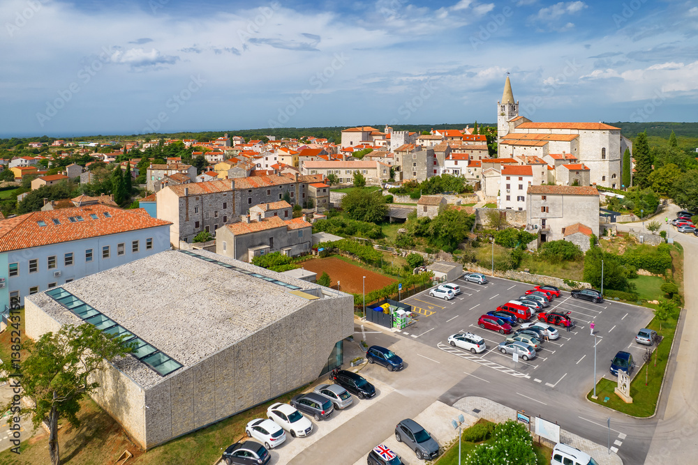 Aerial view of the Bale Old Town, Istria Peninsula, Croatia