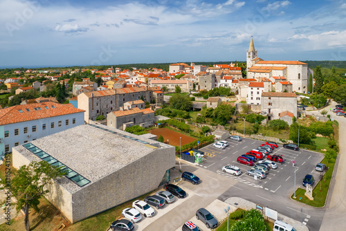 Obraz na płótnie Aerial view of the Bale Old Town, Istria Peninsula, Croatia w salonie