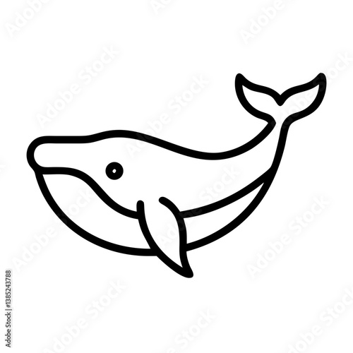whale flat vector