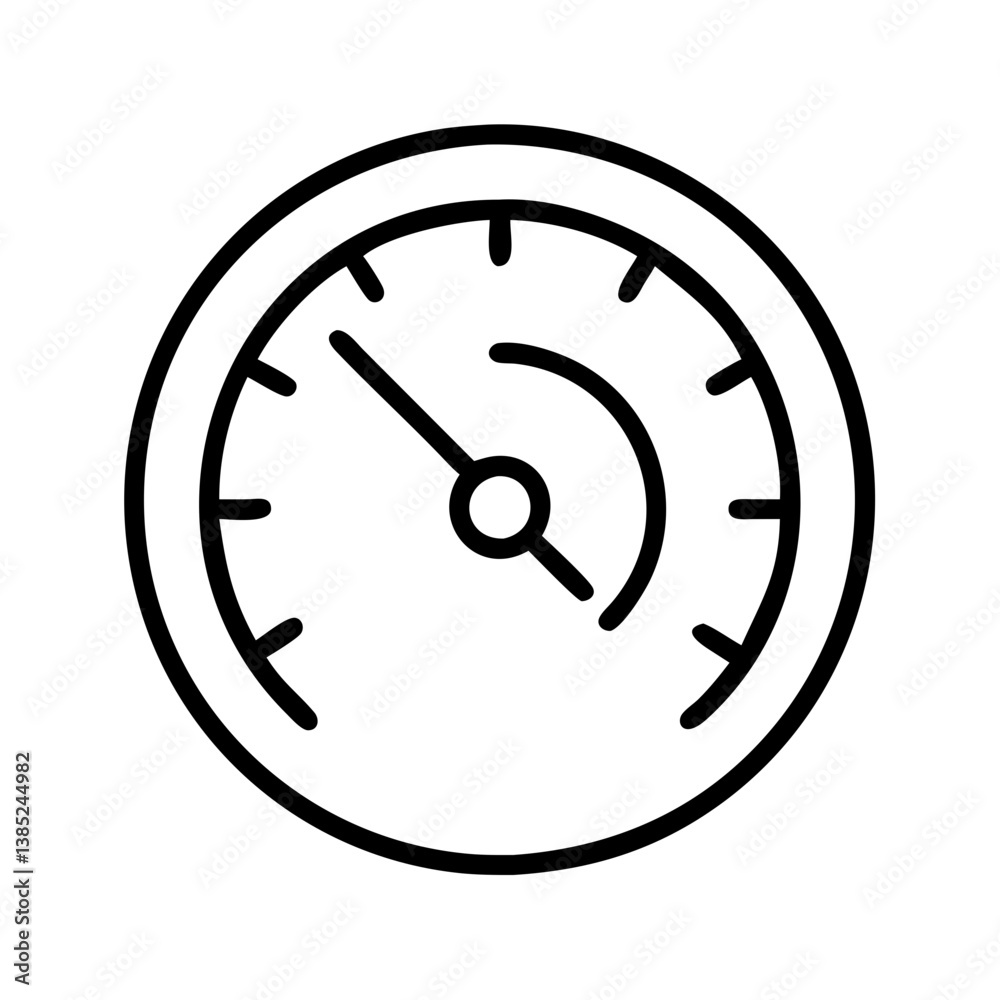 Gauge speedometer icon vector illustration showing measurement performance and dashboard indicator design Gauge speedometer icon vector illustration showing measurement performance and dashboard indicator design