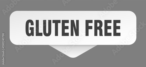 gluten free sticker. gluten free sign isolated on gray background