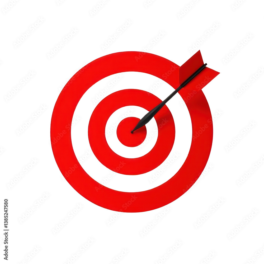 Red Arrow Aim To Business Target Goal Hit Success Center Accuracy Competition Symbol Or Strategy Dartboard And Winner Bullseye Archery Isolated On Transparent Background , Generative AI Red Arrow Aim To Business Target Goal Hit Success Center Accuracy Competition Symbol Or Strategy Dartboard And Winner Bullseye Archery Isolated On Transparent Background , Generative AI