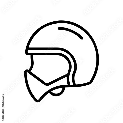 helmet flat vector