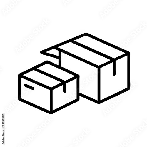 boxes flat vector