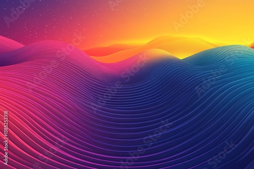 Vintage Striped Backgrounds, Posters, Banner Samples, Retro Colors from the 1970s 1980s, 70s, 80s, 90s style stripes background poster lines. Synthwave, vaporwave, retrowave music lp vinyl disc, Gener