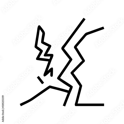 earthquake flat vector