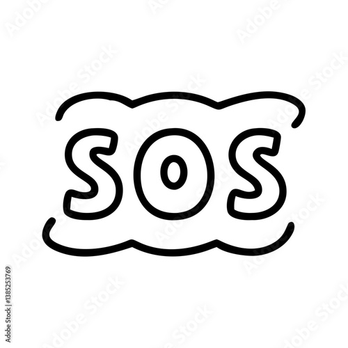sos flat vector