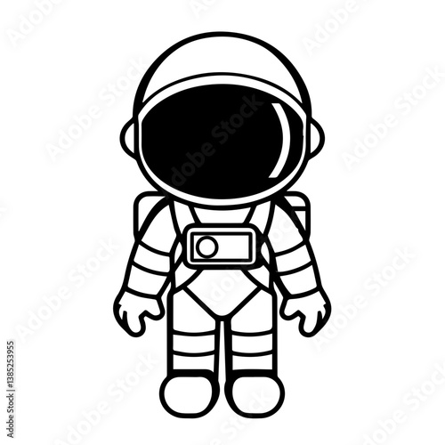 Space explorer in a detailed astronaut suit showcasing unique features and design elements for creative or educational purposes