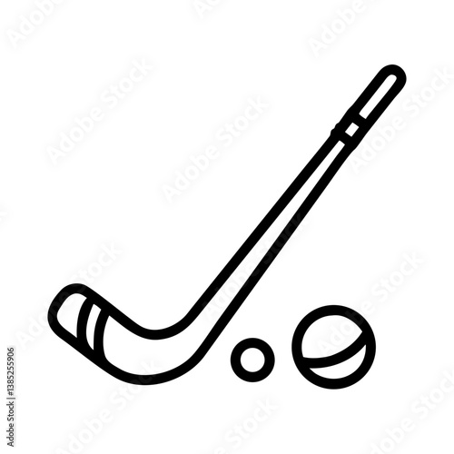 Photography hockey-ball flat vector