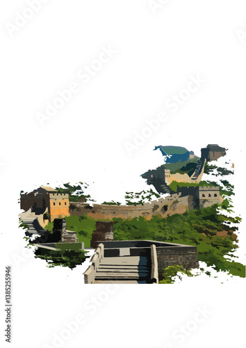  the Great Wall of China is recognized as one of the seven wonders of the world. Its total length, including all its branches, is a whopping 13,171 miles. While it used to be said that the China Great