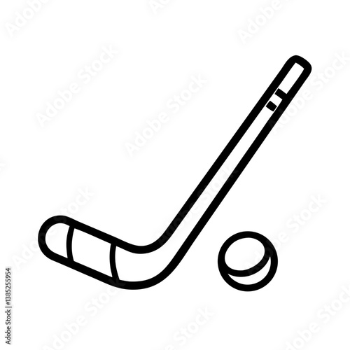 Canvas Print hockey-ball flat vector