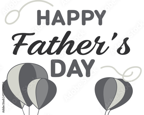 Happy Father's Day: Silhouette of a Father with a Beard.