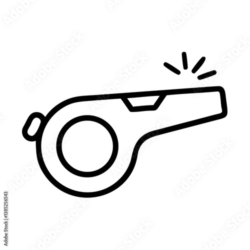 whistle flat vector
