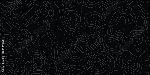 Artistic contour texture inspired by elevation data and smooth flowing lines

