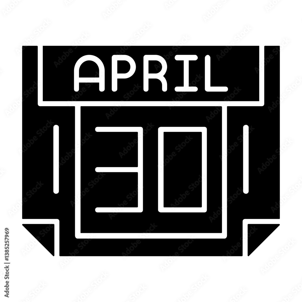 30 April Solid Style Icon 30 April Solid Style Icon