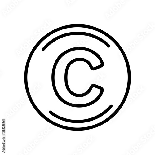 copyright flat vector