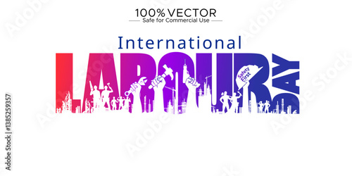 Happy International Labour Day. Labor Holiday Celebration and Safety Background.