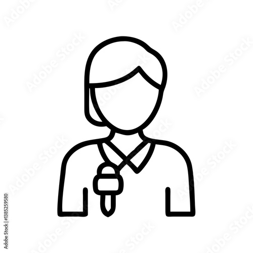 reporter flat vector