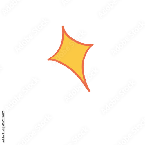 a crawing of 3d golden yellow star