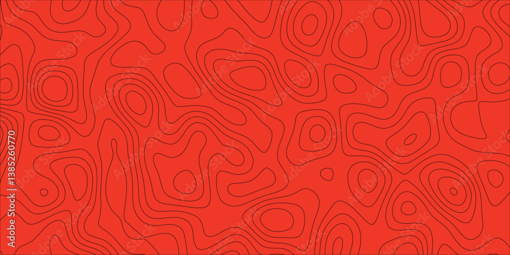 Vector contour design forming an abstract terrain map with smooth curves


