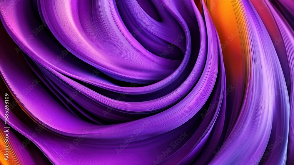 Fototapeta premium Abstract Swirling Purple and Orange Hues: A Symphony of Color and Form