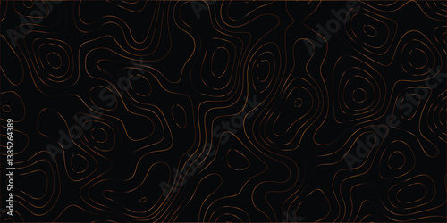 Flowing contour line art in a seamless pattern inspired by topographic elevation

