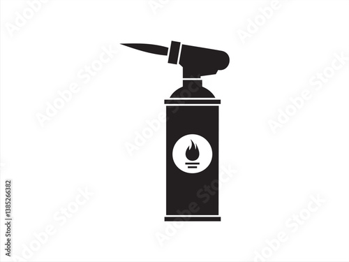 Gas, Blowtorch, Gas Torch, Burner, Fire icon vector isolated white