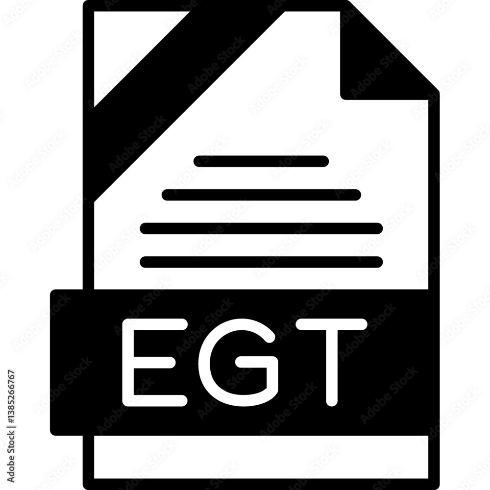 EGT File Format Solid Style Icon EGT File Format Solid Style Icon