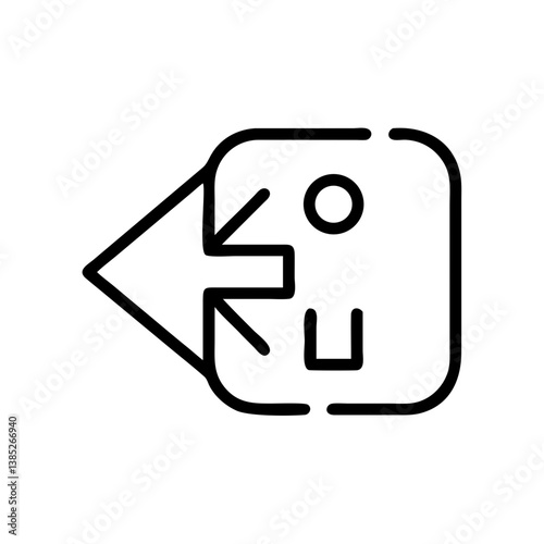 left-button flat vector