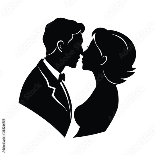 silhouette of a couple
