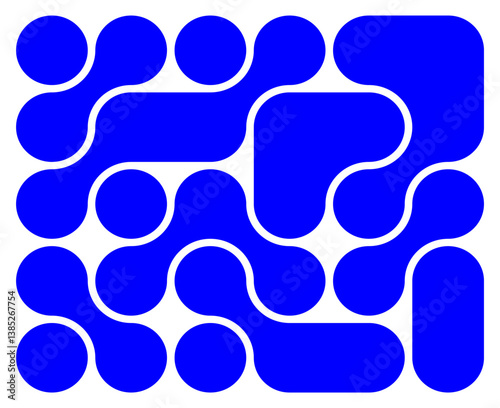 Canvastavla bento background with black liquid connected circle dots