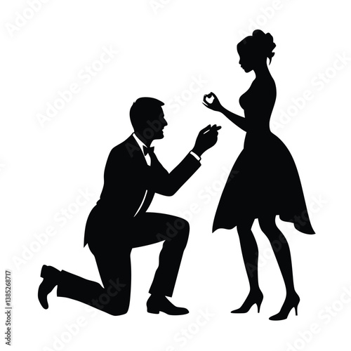 silhouette of a couple