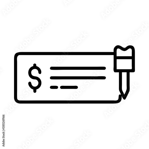 cheque flat vector