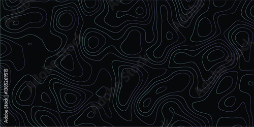 Seamless vector pattern inspired by topography and terrain contours in elegant linework

