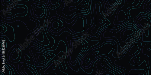 Seamless vector pattern inspired by topography and terrain contours in elegant linework

