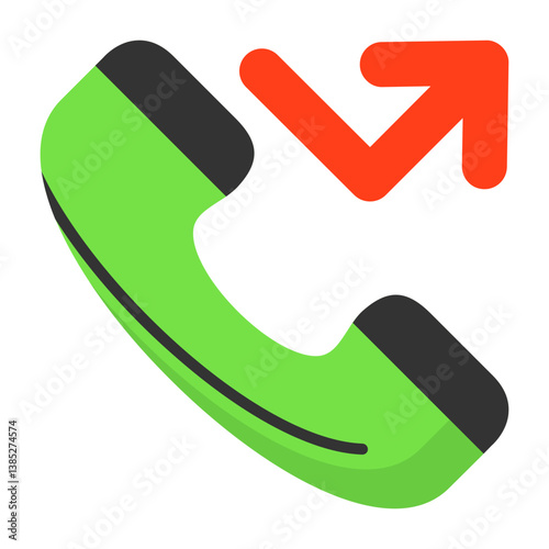 Missed call Flat Icon Style