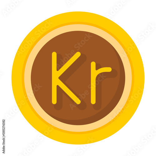 Swedish Krona Flat Icon