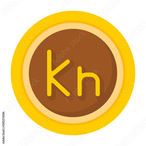 Croatian Kuna Flat Icon