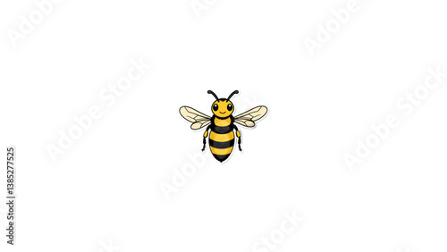 bee on white background vector svg format