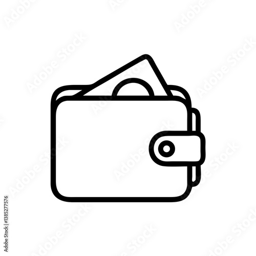 wallet flat vector