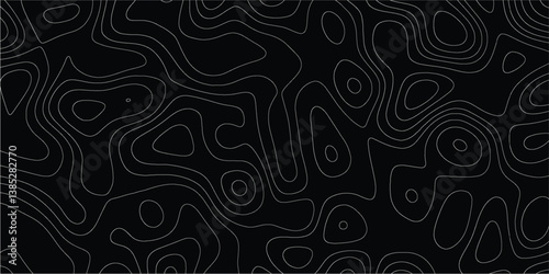 Elegant line art design inspired by terrain maps and topographic abstraction

