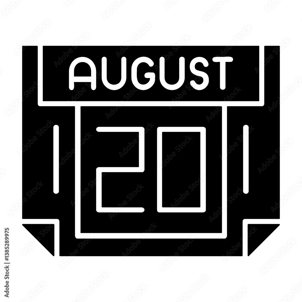 20 August Solid Style Icon 20 August Solid Style Icon