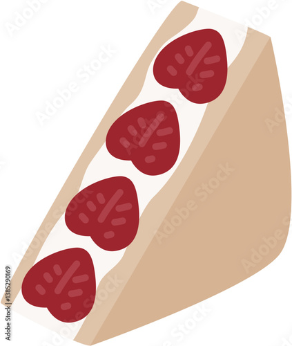 fruit sandwich strawberry cream 